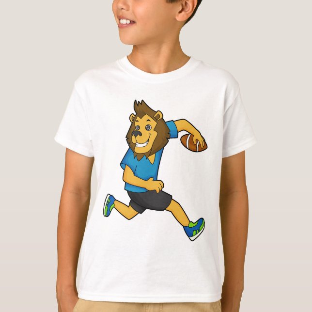 Lion Rugby player Football T-Shirt (Front)