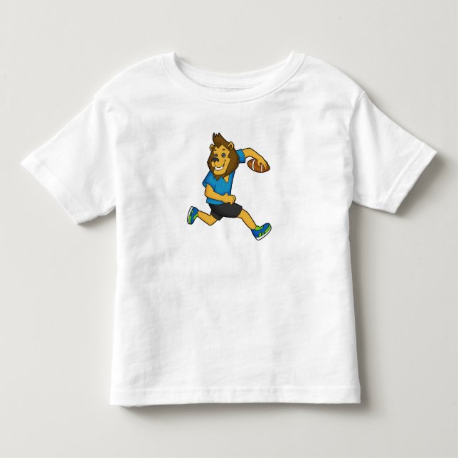 Lion Rugby player Football Toddler T-shirt (Front)
