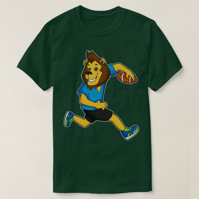 Lion Rugby player T-Shirt (Design Front)