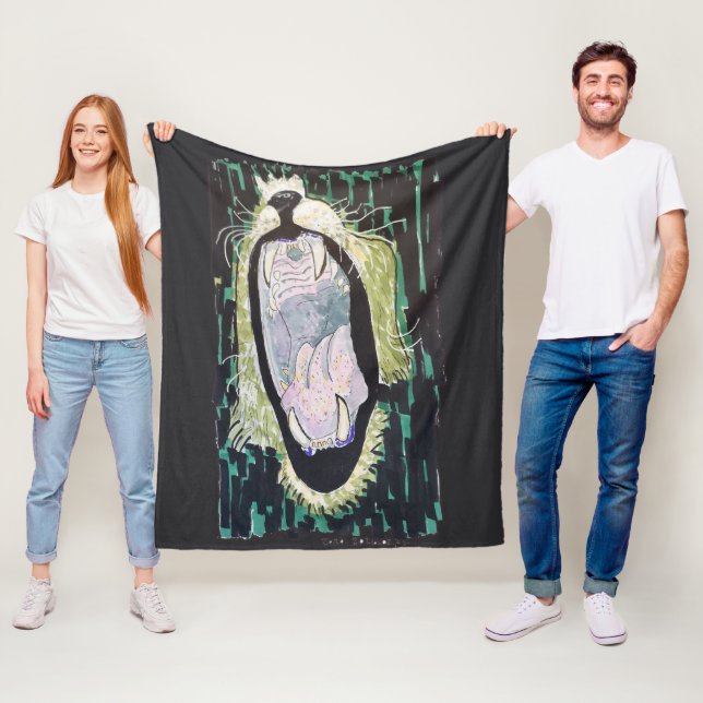 Lion’s Roar Fleece Blanket (In Situ)