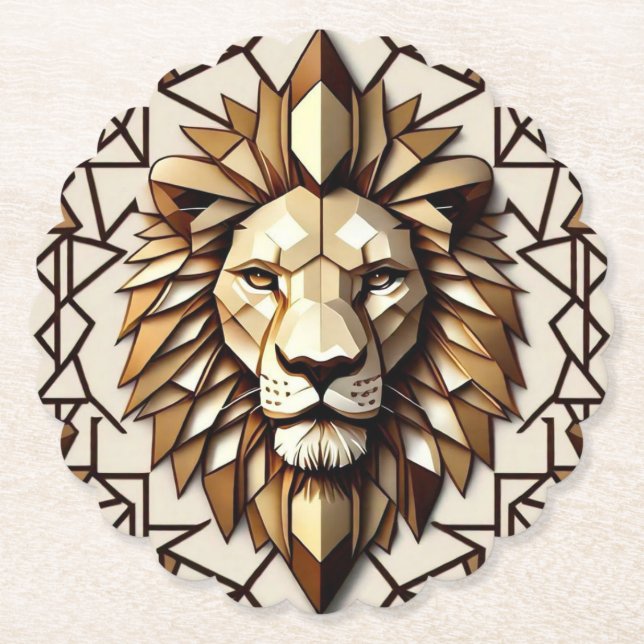 "Lion’s Splendor" Paper Coaster (Front)