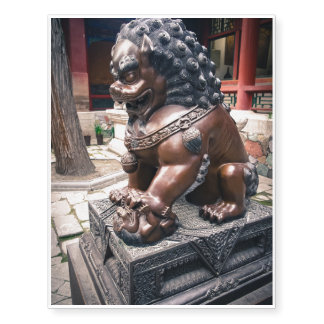 Lion Sculpture Temporary Tattoos