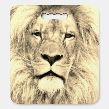 Lion Seat Cushion by MarblesPictures at Zazzle