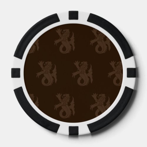 Lion Serpent Browns Poker Chips