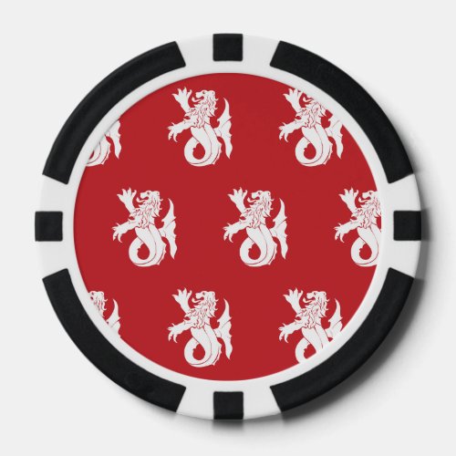 Lion Serpent White Light Redai Poker Chips