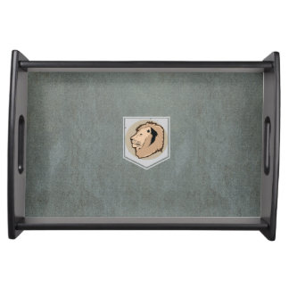 lion serving tray
