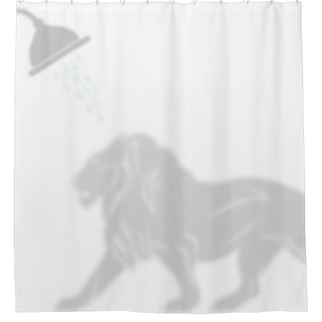 Lion Shadow Silhouette Shadow Buddies Shower Curtain (Front)