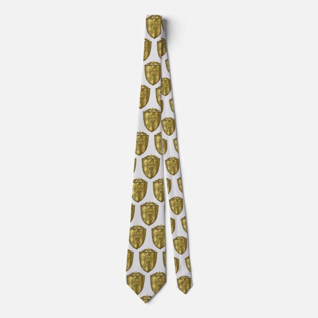 Lion Shield Family Crest  Neck Tie (Front)