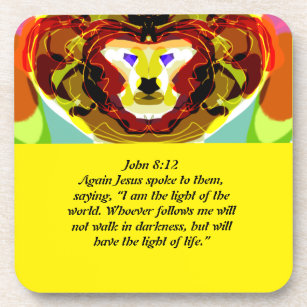 Lion Shine  with Jesus  Mug Magnet Door Sign Acryl Beverage Coaster