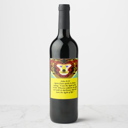 Lion Shine  with Jesus  Mug Magnet Wine Label