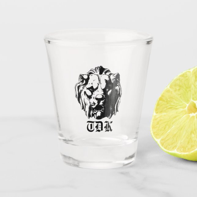lion shot glass (Front)