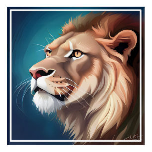 Lion Side Posed Portrait-56557 Acrylic Print