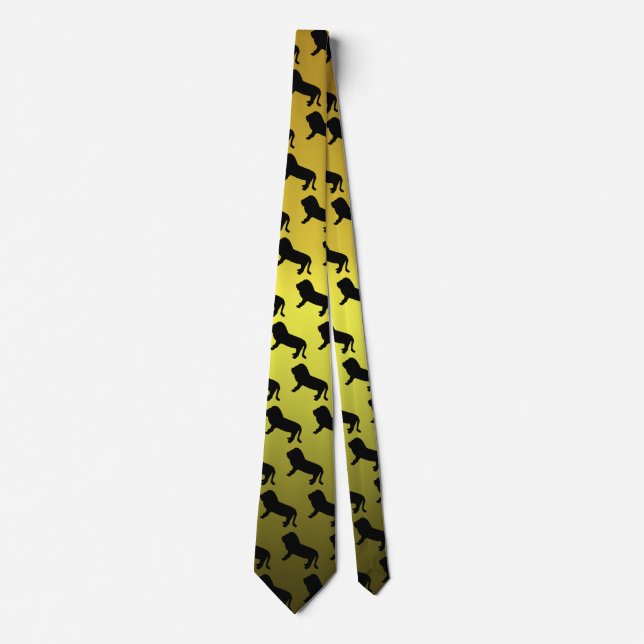 Lion Silhouette Neck Tie (Front)