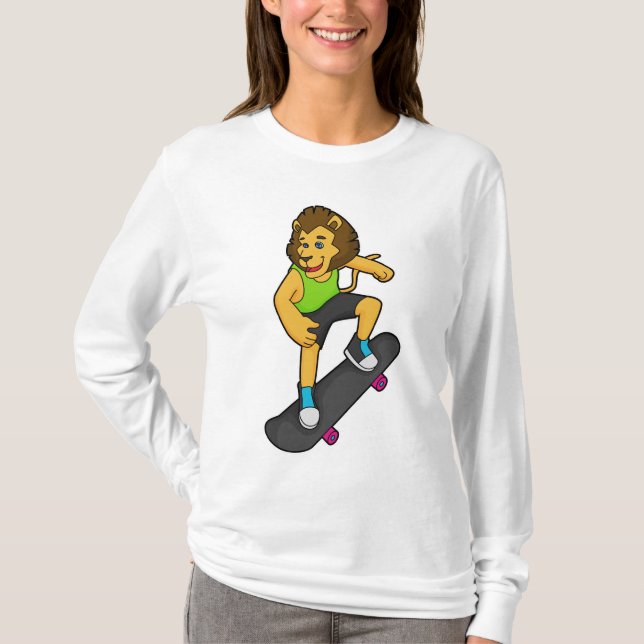 Lion Skater Skateboard T-Shirt (Front)