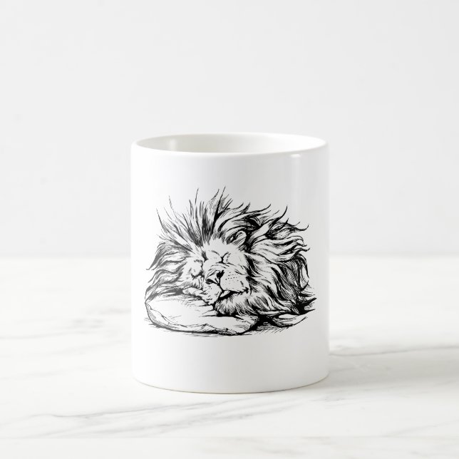 Lion-sleeping Coffee Mug (Center)