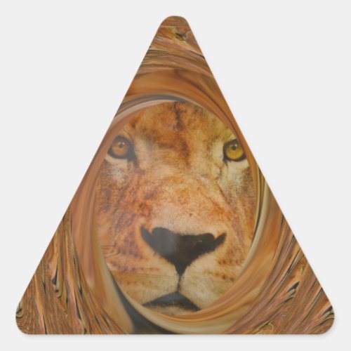 Lion smile triangle sticker