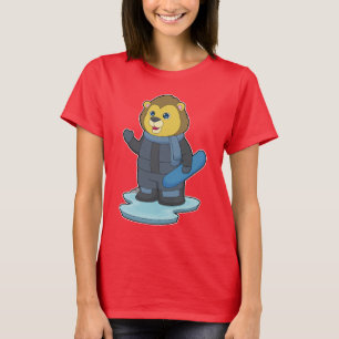 Lion Snowboarder Snowboard T-Shirt