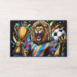Lion Soccer Champion Trophy Football Victory HP Laptop Skin