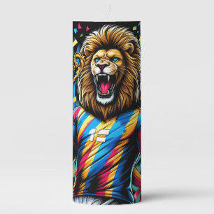 Lion Soccer Champion Trophy Football Victory Pillar Candle