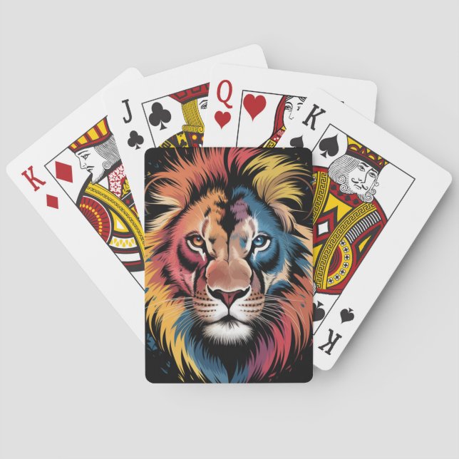 Lion Spiral Notebooks  Poker Cards (Back)