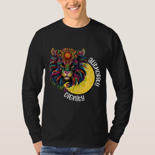 Lion Spirit Animal Long Sleeve T_Shirt