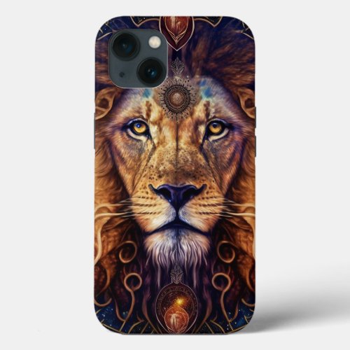 Lion Spirit Mandala Visionary Art iPhone 13 Case