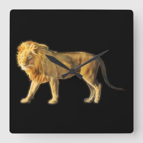 Lion Square Wall Clock