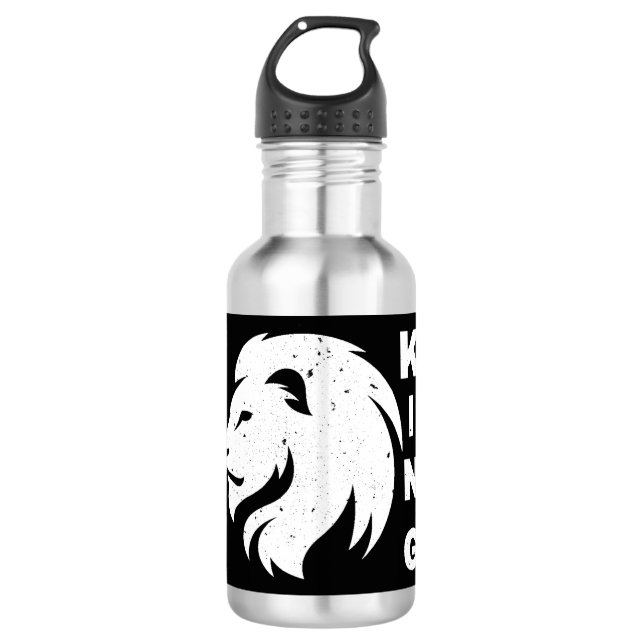 Lion Stainless Steel Water Bottle (Front)
