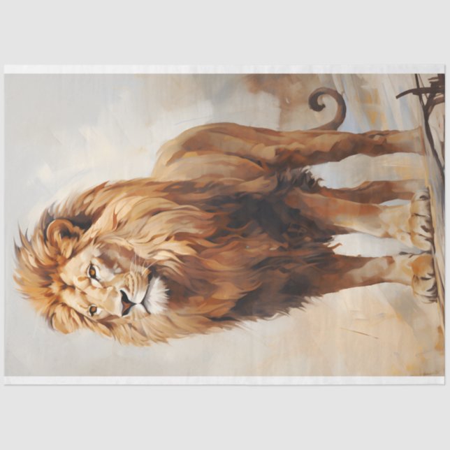 Lion Stance Tissue Paper (Front)