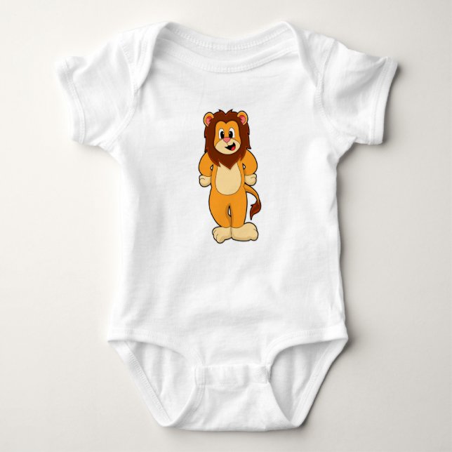 Lion standing baby bodysuit (Front)