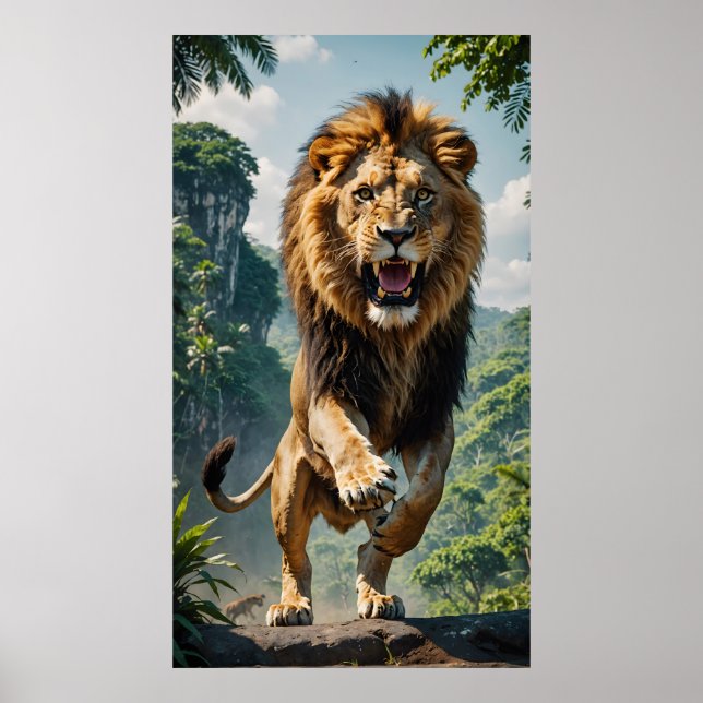 Lion standing up poster (Front)