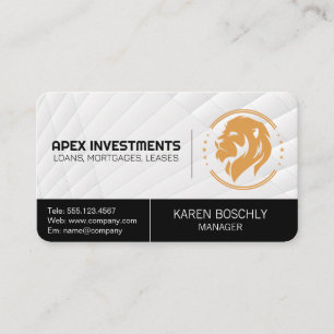 Lion Stars Logo Finance Business Card