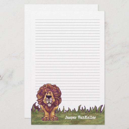 Lion Stationery Zazzle