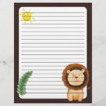 Lion Stationery Letterhead Size<br><div class="desc">A cute Safari lion for animal lovers printable stationery pages in US Letterhead size!
Thank you for checking out my printable stationery pack for animal lovers.
Enjoy your writing!</div>