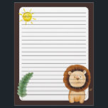 Lion Stationery Letterhead Size<br><div class="desc">A cute Safari lion for animal lovers printable stationery pages in US Letterhead size!
Thank you for checking out my printable stationery pack for animal lovers.
Enjoy your writing!</div>