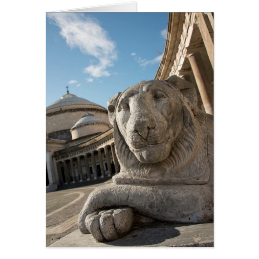 Lion statue in front of San Francesco di Paola (Front)