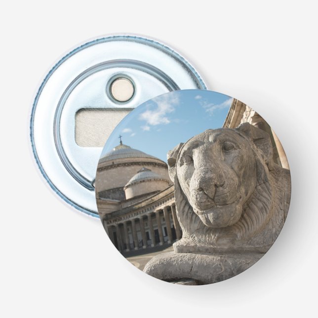 Lion statue in front of San Francesco di Paola Bottle Opener (Front)