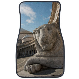 Lion statue in front of San Francesco di Paola Car Floor Mat