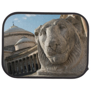 Lion statue in front of San Francesco di Paola Car Floor Mat