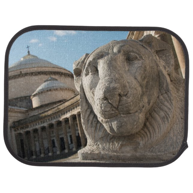 Lion statue in front of San Francesco di Paola Car Floor Mat (Rear)