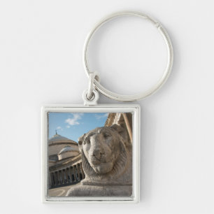 Lion statue in front of San Francesco di Paola Keychain