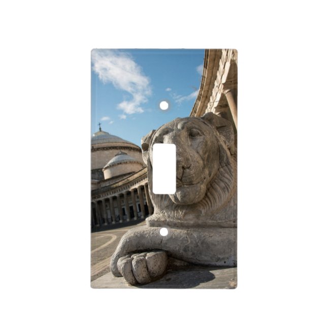 Lion statue in front of San Francesco di Paola Light Switch Cover (Front)