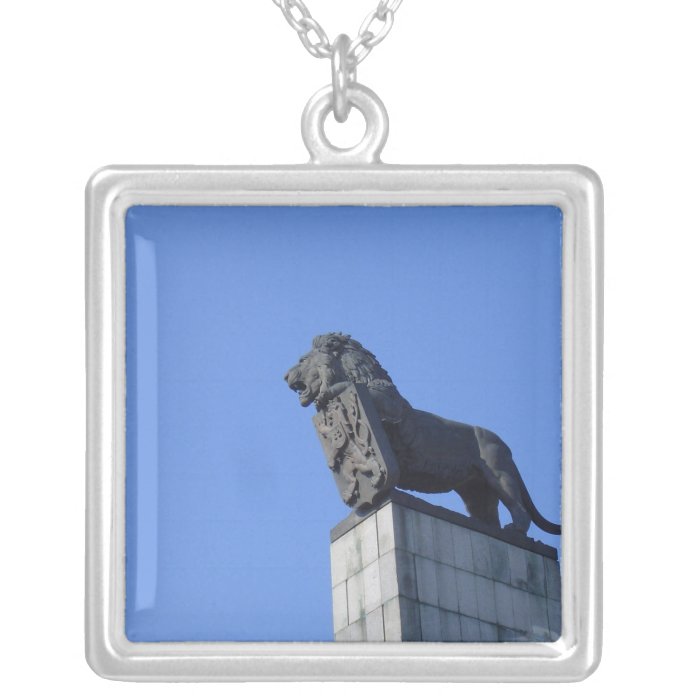 Lion Statue Personalized Necklace