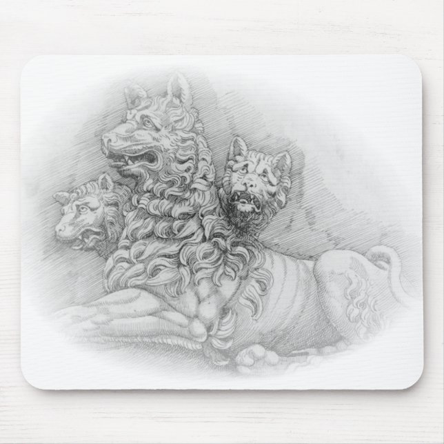 Lion statue study - Pierre Jacques mousepad (Front)