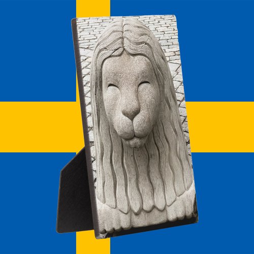 Lion Statue Sweden Stockholm Gamla Stan Photo Plaque