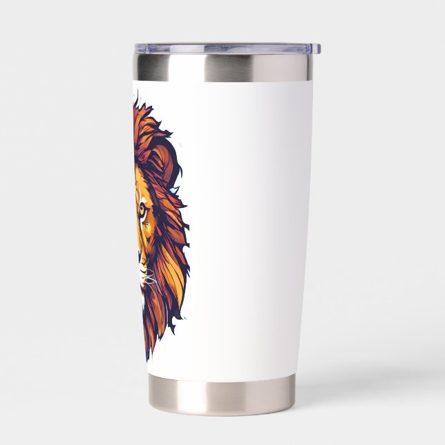 lion sticker  insulated tumbler (Left)