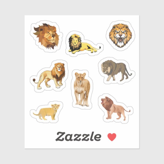 Lion Stickers (Sheet)