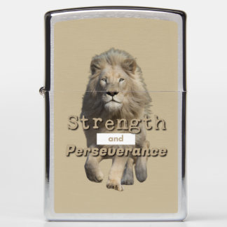 Lion, Strength and Perseverance! Zippo Lighter
