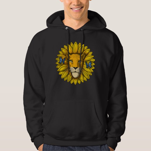 Lion Sunflower Hoodie (Front)