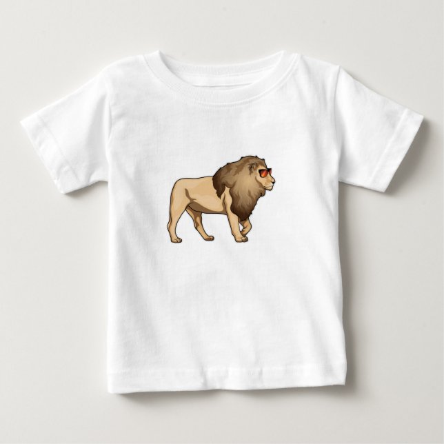 Lion Sunglasses Baby T-Shirt (Front)